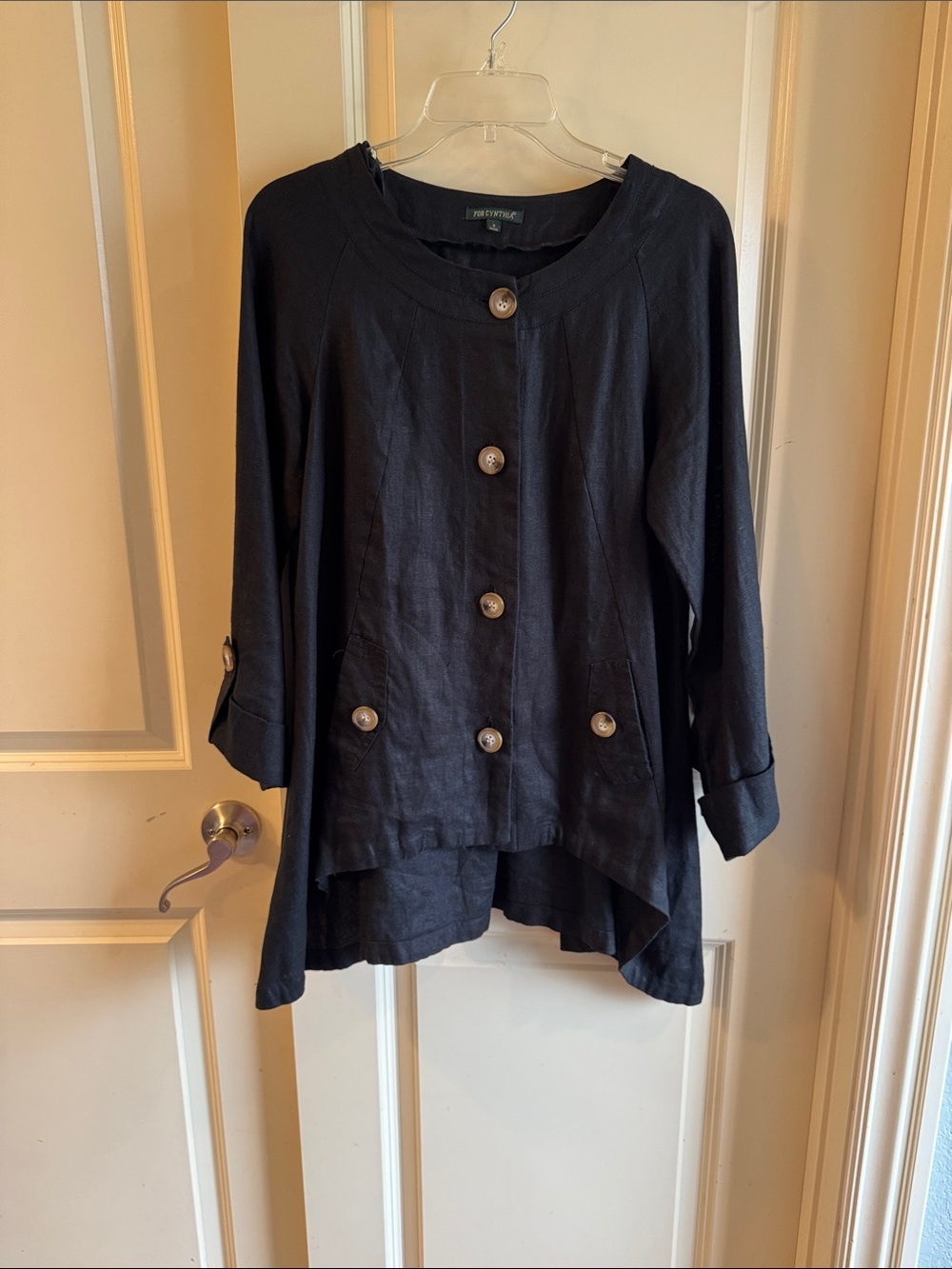 Black Linen Top